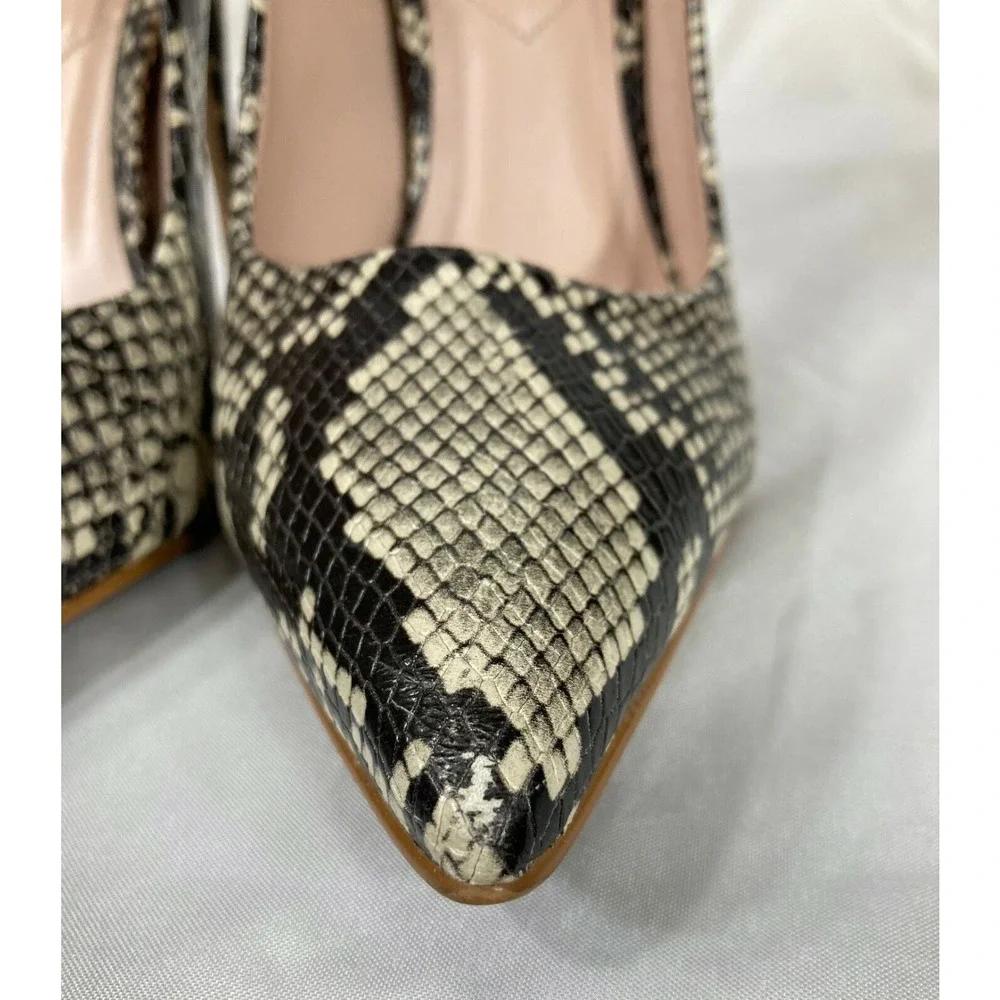 Aldo Women's Stessy Snakeskin Stiletto High Heel Shoe Size 8 EU 38.5 Pointy Toe - Picture 8 of 11